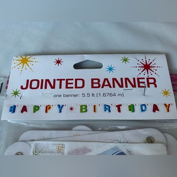 2 NEW 5.5’ Happy Birthday Jointed Banners - Picture 1 of 2